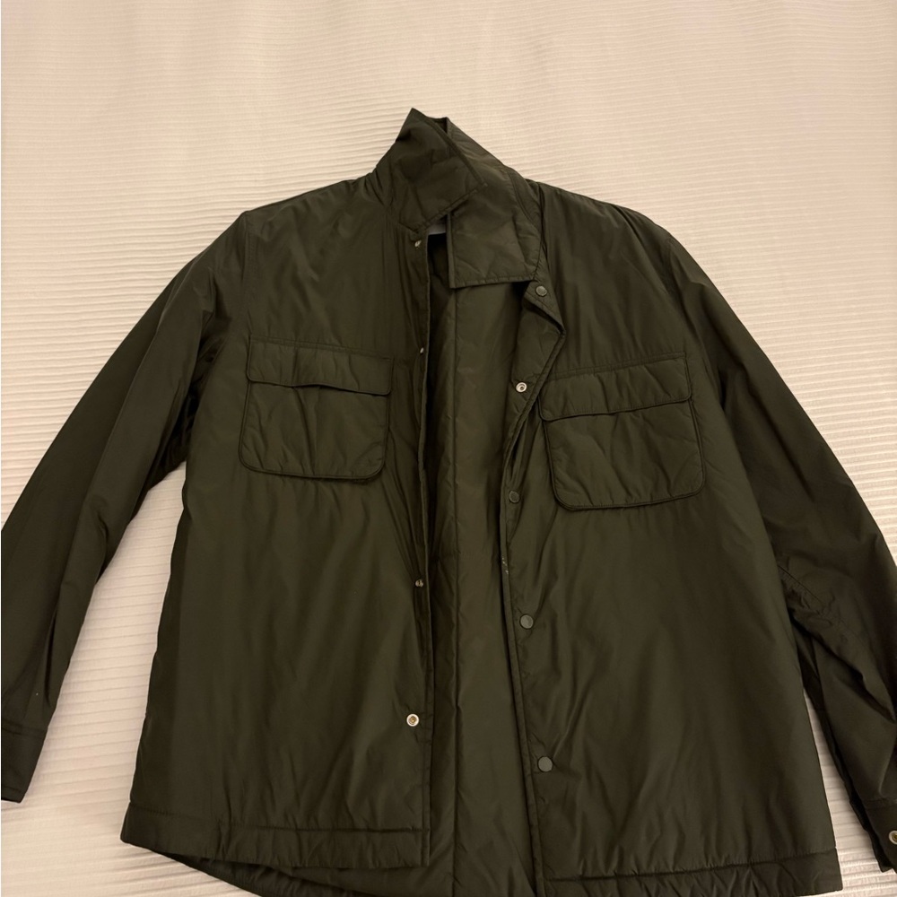 Men's Olive Lightweight Shirt Jacket